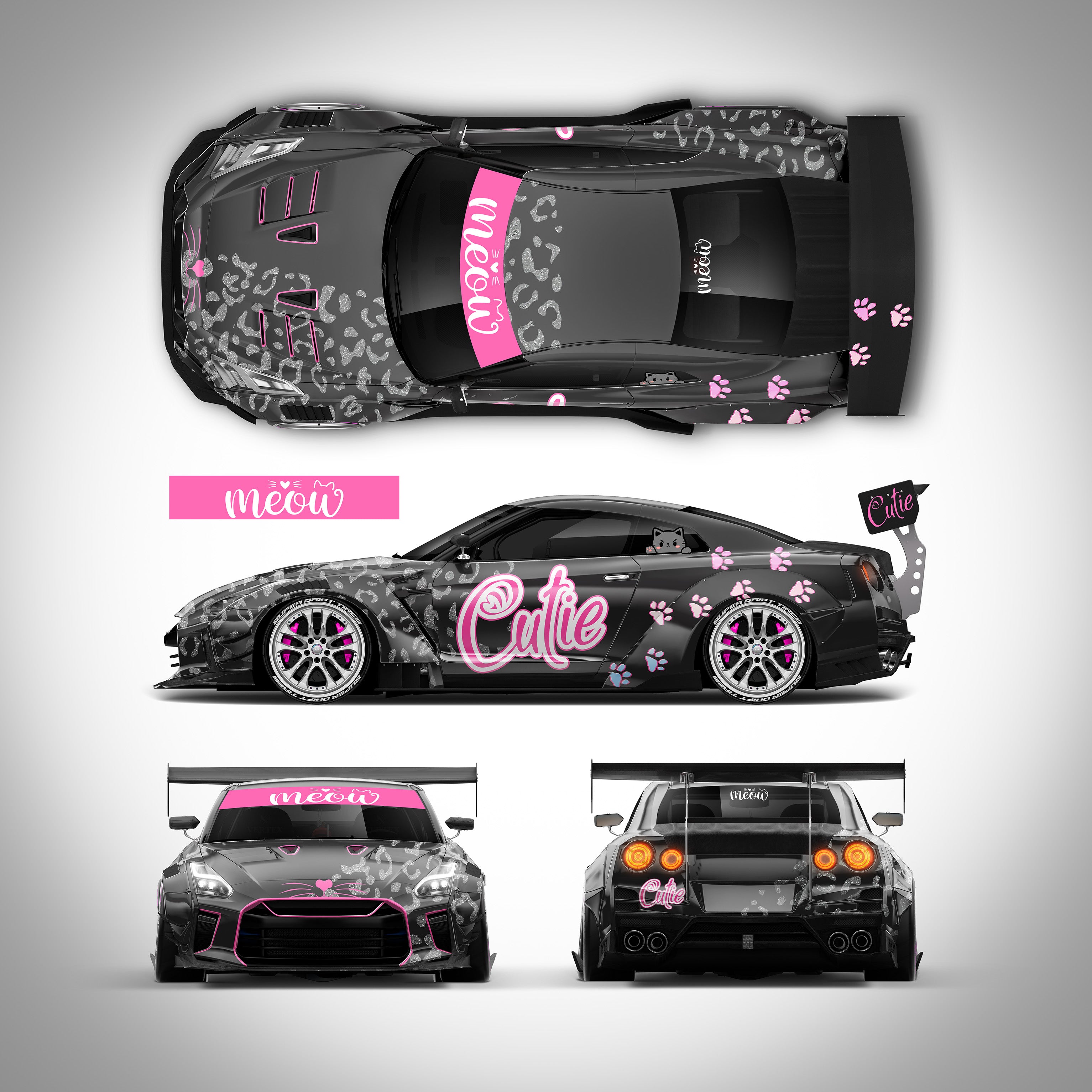 Pre-Cut RC Drift Decal Set Livery High Quality 1/10 Scale Models