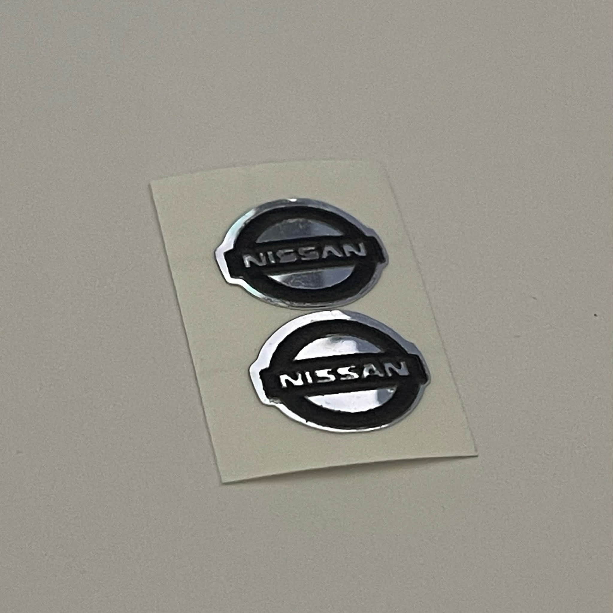 RC Scale Model Badges - 3D Decals with Chrome for 1:10 Nissan Logo Badge 3D