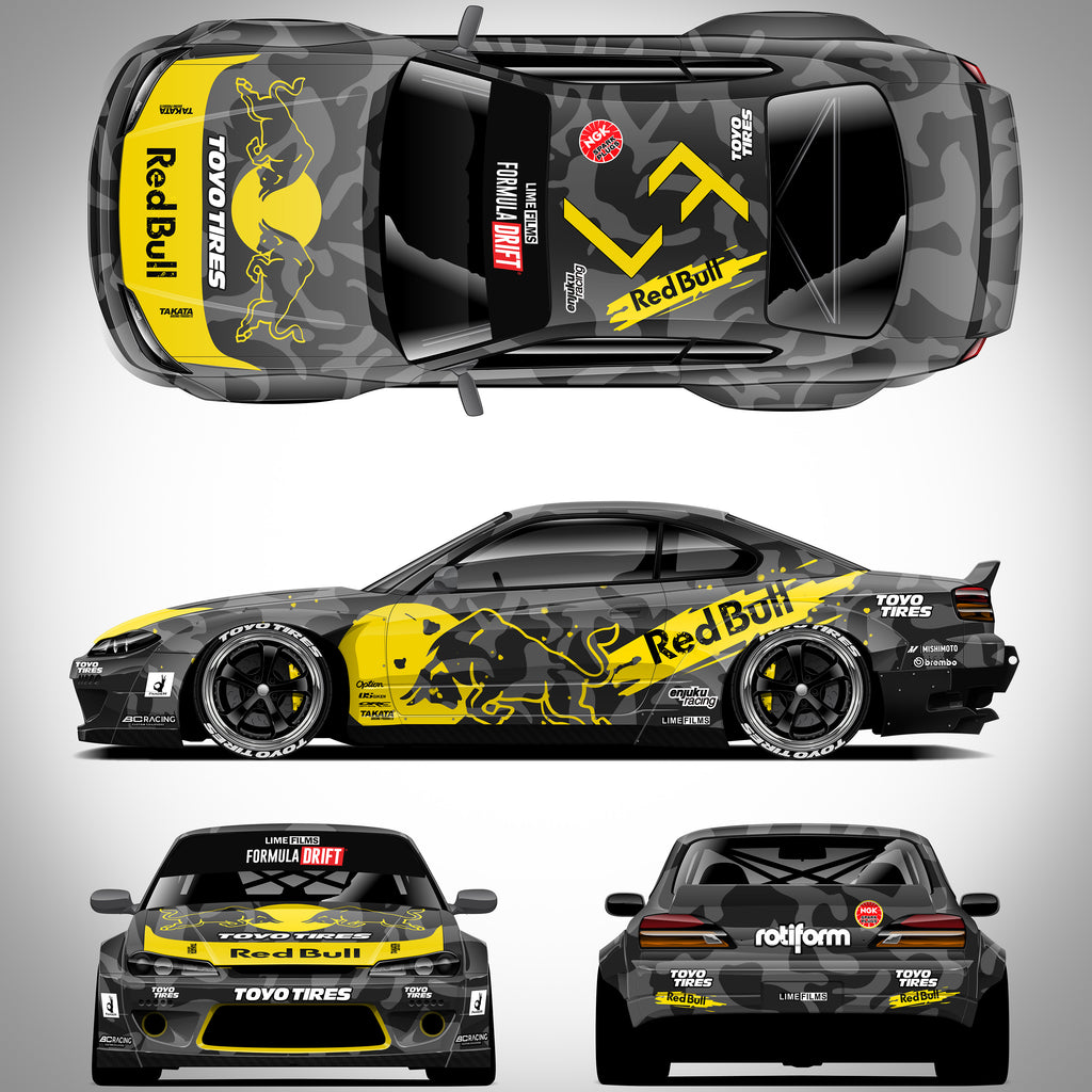 Pre-Cut RC Drift Decal Set Livery High Quality 1/10 Scale Models