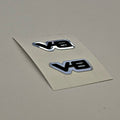 RC Scale Model Badges - 3D Decals with Chrome for 1:10 V8 Engine
