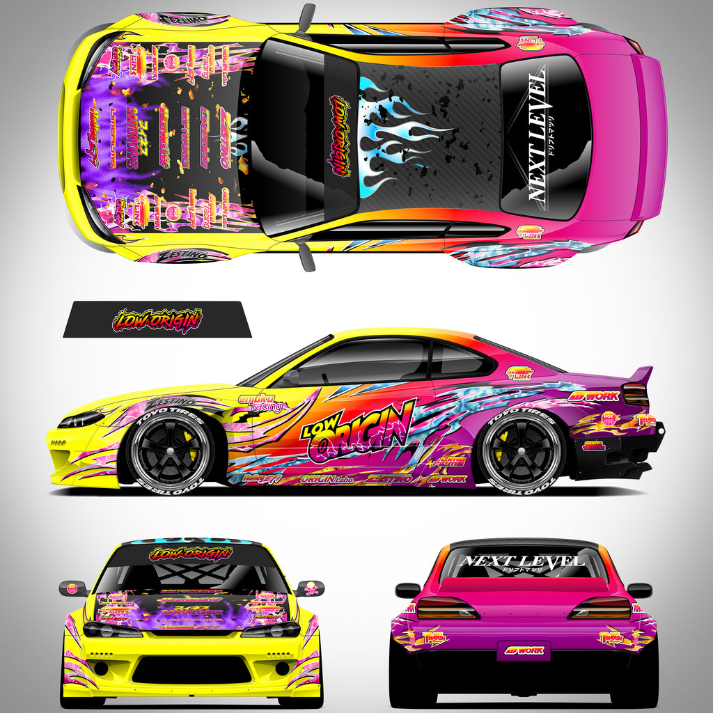 Pre-Cut RC Drift Decal Set Livery High Quality 1/10 Scale Models
