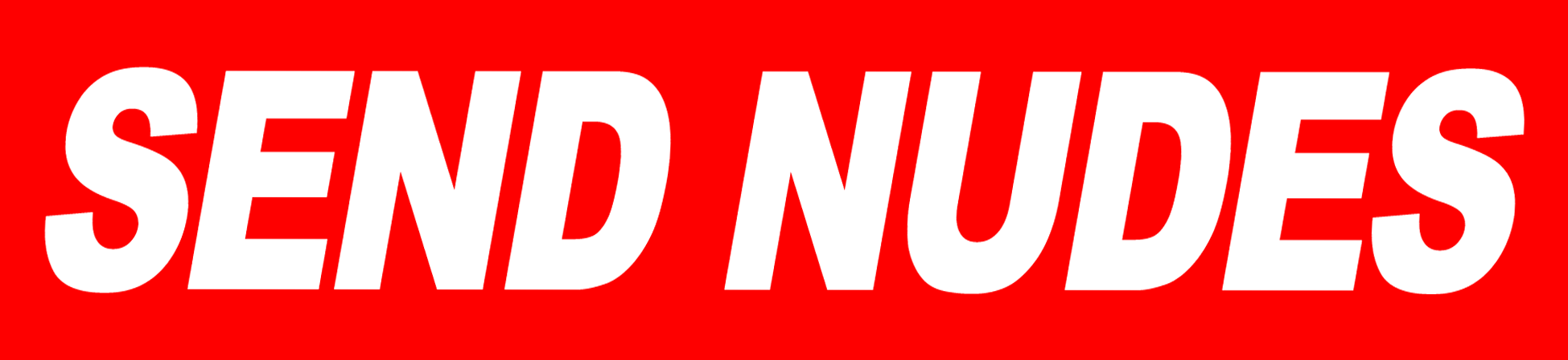 SEND NU*ES Supreme Style Slap Sticker 165x38mm - Automotive Vinyl, JDM