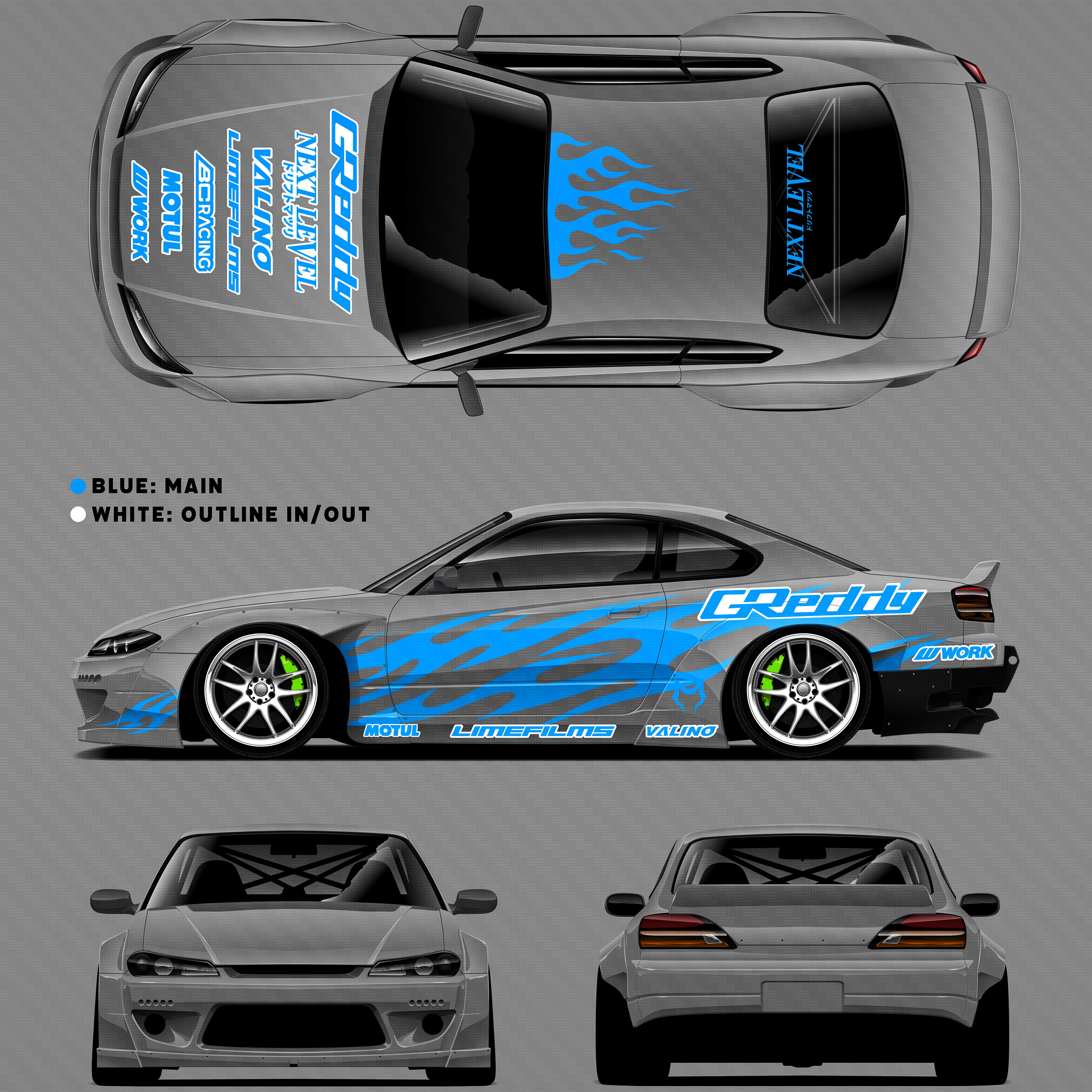 Vinyl Livery Maskings for Paint Jobs 1:10 Scale