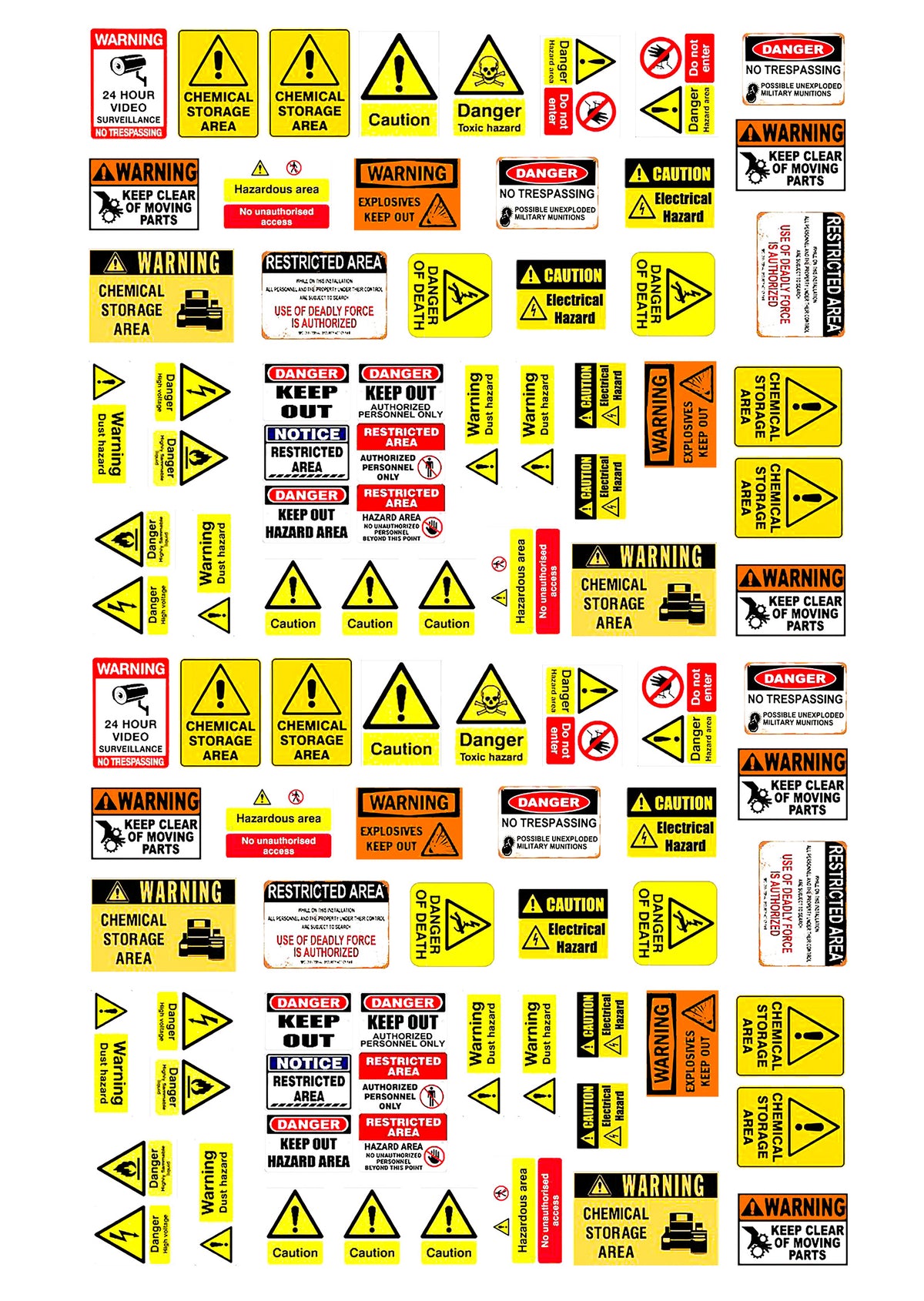 Garage Sticker Example RC Garage Stickers Decorations - A4 Size Sheet Permanent Decals, Scrat ...