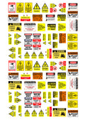 RC Garage Stickers Decorations - A4 Size Sheet Permanent Decals, Scratch Proof