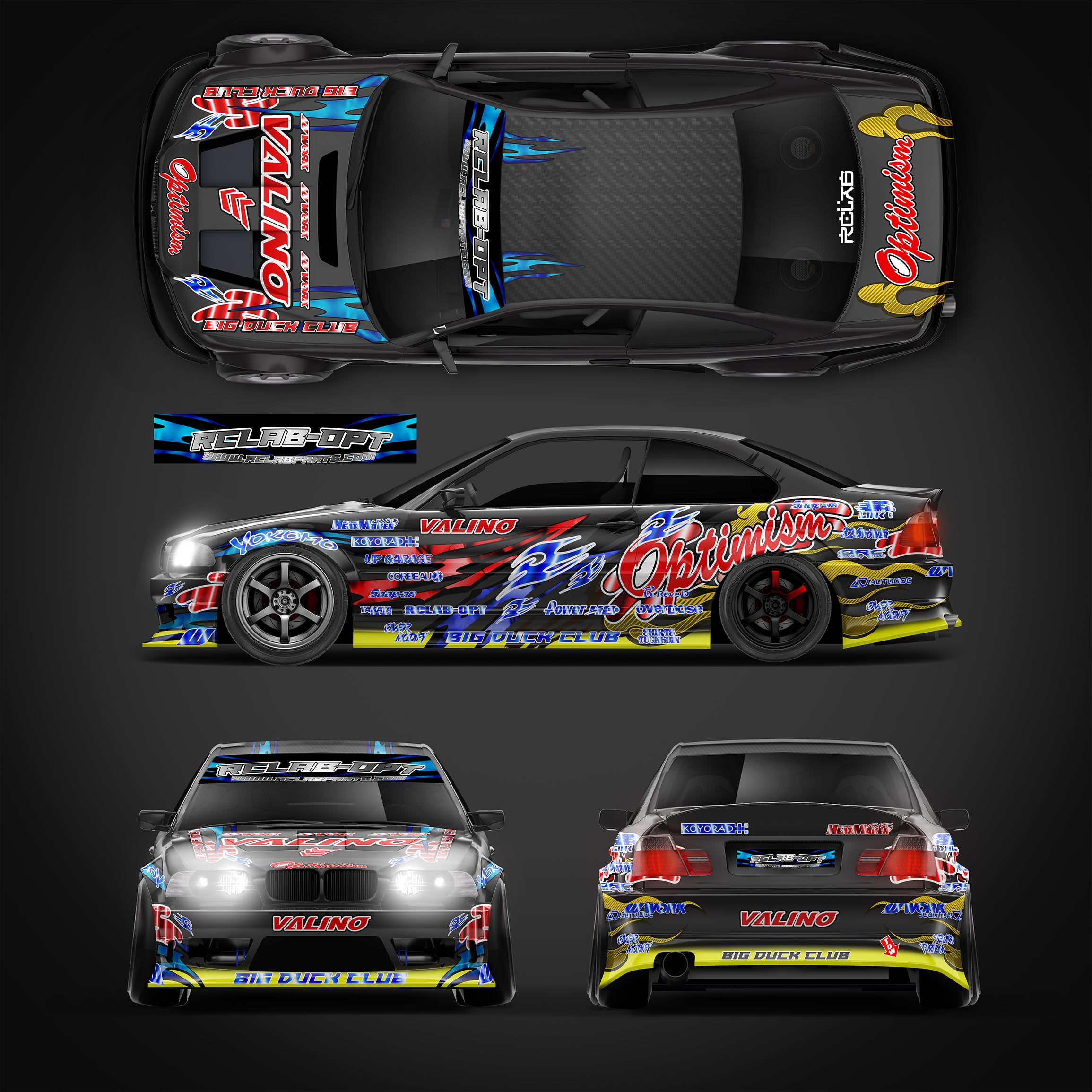 RC Car Livery - 2026 Animal Style BMW M3 E46 D1RC SpicyM