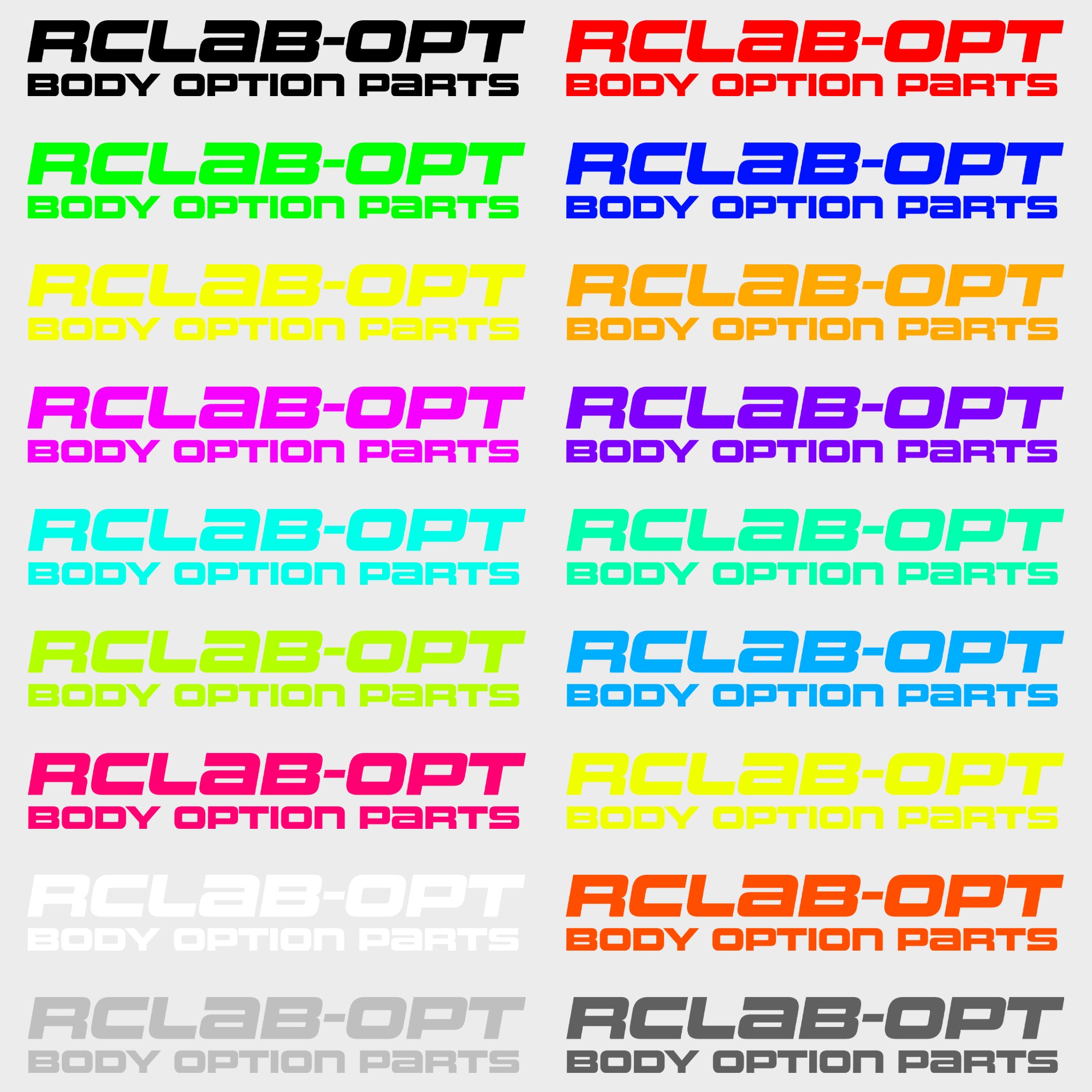 RCLAB-OPT SUNSTRIPS - 18 PCS All Colors 140mm Length Max